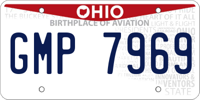 OH license plate GMP7969