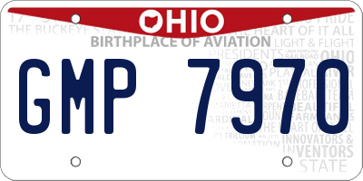 OH license plate GMP7970