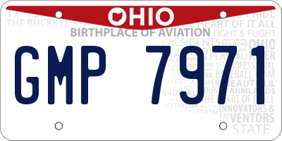 OH license plate GMP7971
