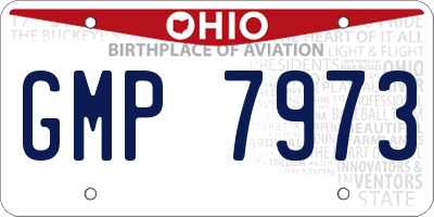 OH license plate GMP7973