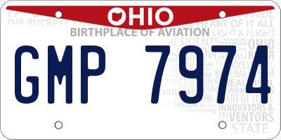 OH license plate GMP7974