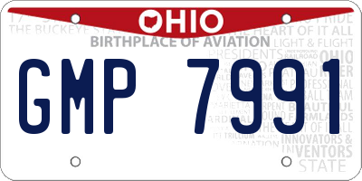 OH license plate GMP7991