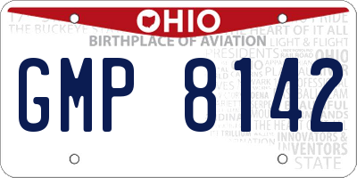 OH license plate GMP8142