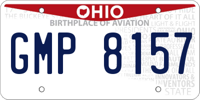 OH license plate GMP8157