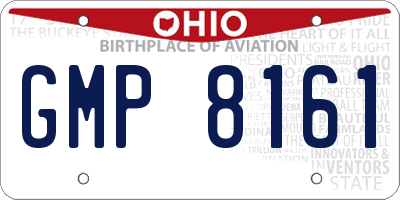 OH license plate GMP8161