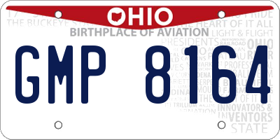 OH license plate GMP8164