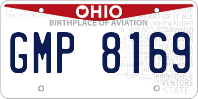 OH license plate GMP8169