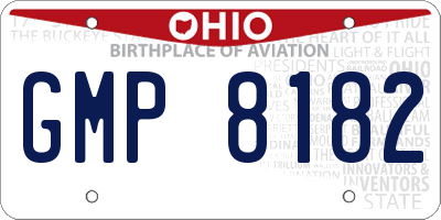 OH license plate GMP8182