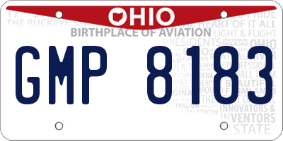 OH license plate GMP8183