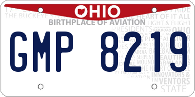 OH license plate GMP8219