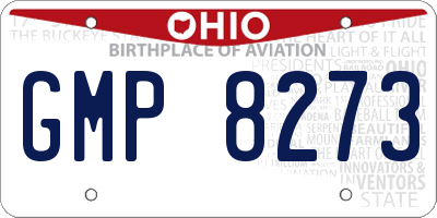 OH license plate GMP8273
