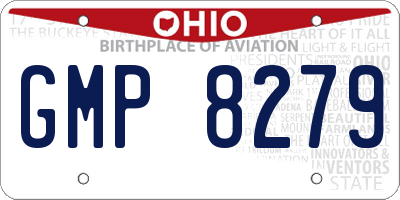 OH license plate GMP8279