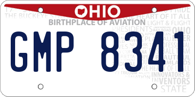 OH license plate GMP8341
