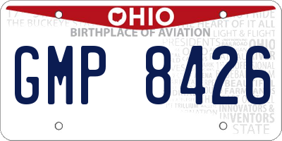 OH license plate GMP8426