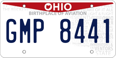 OH license plate GMP8441