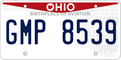 OH license plate GMP8539