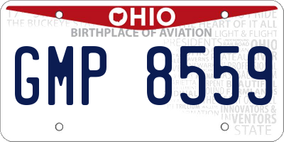 OH license plate GMP8559