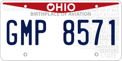 OH license plate GMP8571