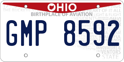 OH license plate GMP8592