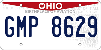 OH license plate GMP8629