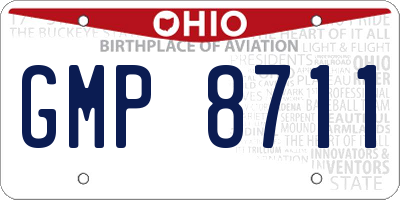 OH license plate GMP8711