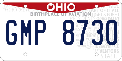 OH license plate GMP8730