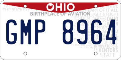 OH license plate GMP8964