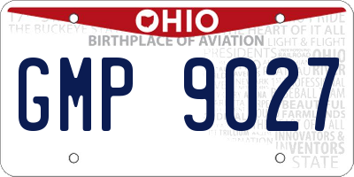 OH license plate GMP9027