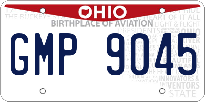 OH license plate GMP9045