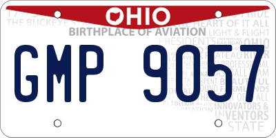 OH license plate GMP9057