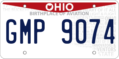 OH license plate GMP9074