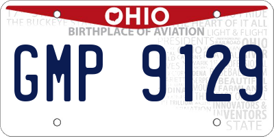 OH license plate GMP9129