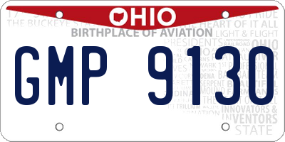 OH license plate GMP9130