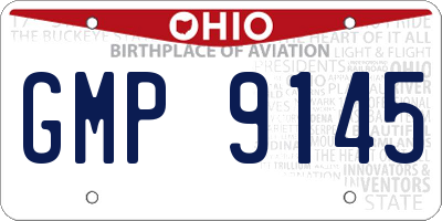 OH license plate GMP9145