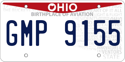 OH license plate GMP9155