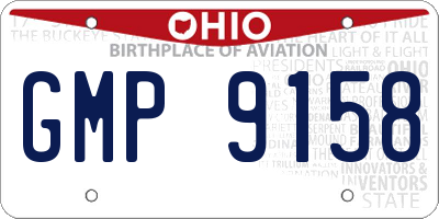 OH license plate GMP9158