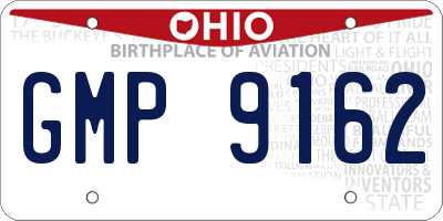 OH license plate GMP9162