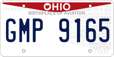 OH license plate GMP9165