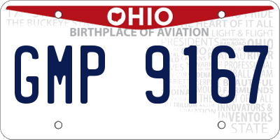 OH license plate GMP9167