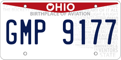 OH license plate GMP9177