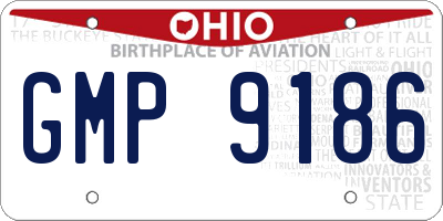 OH license plate GMP9186