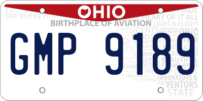 OH license plate GMP9189