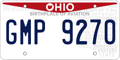 OH license plate GMP9270