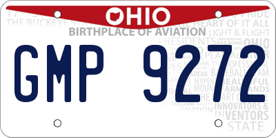 OH license plate GMP9272