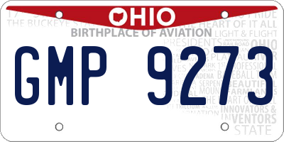 OH license plate GMP9273