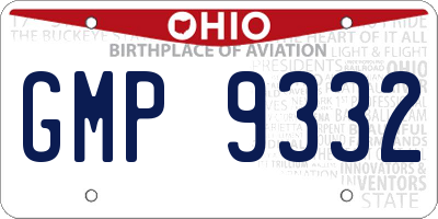 OH license plate GMP9332