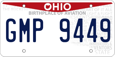 OH license plate GMP9449