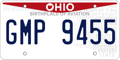 OH license plate GMP9455