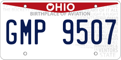 OH license plate GMP9507