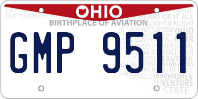 OH license plate GMP9511
